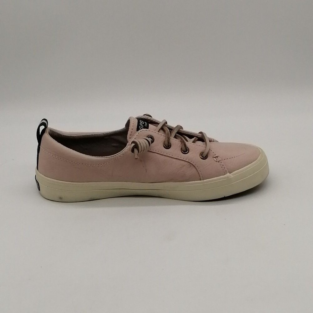 Sperry Top Sider Womens Round Toe Sneaker Pink Leather Lace Up Flat Heel 7.5 - Picture 2 of 10